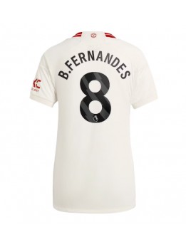 Manchester United Bruno Fernandes #8 Ausweichtrikot für Frauen 2023-24 Kurzarm